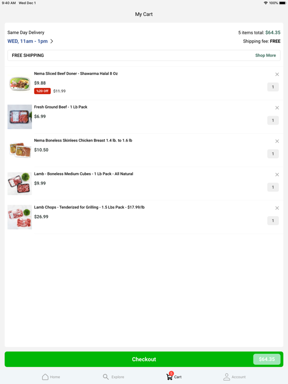 Screenshot #6 pour Halalcart: Grocery delivery