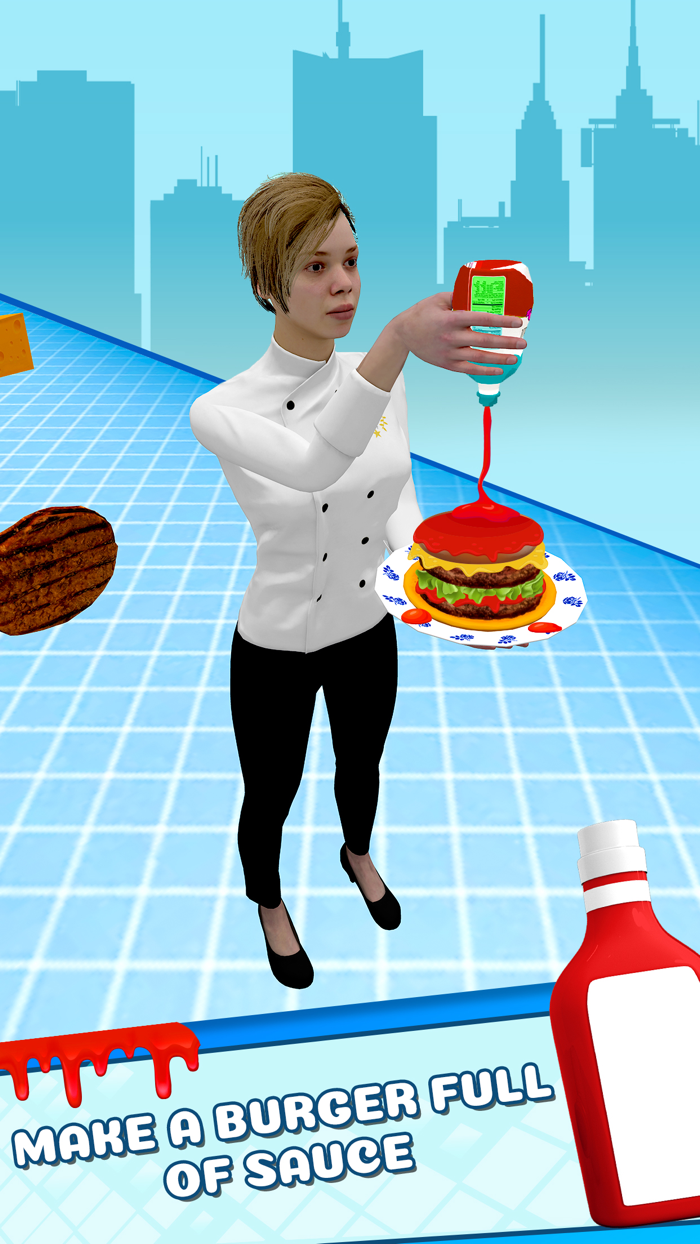 Burger Stack Bridge Race