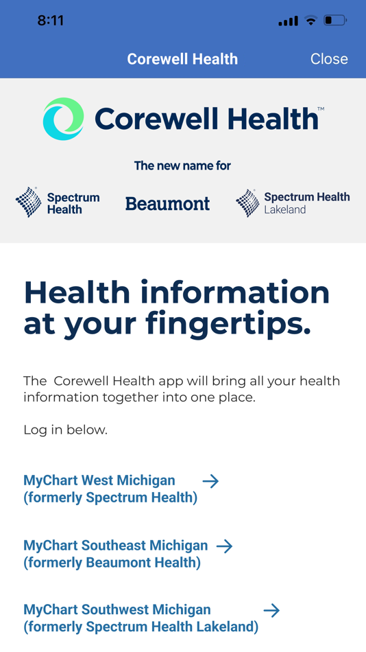 Corewell Health App - 10.7.3 - (iOS)
