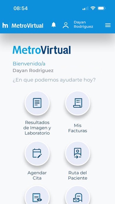 MetroVirtual Pacientes Screenshot
