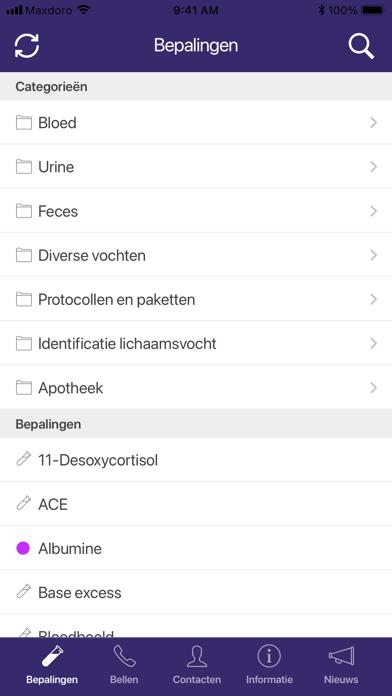 eLabgids Amsterdam UMC Screenshot