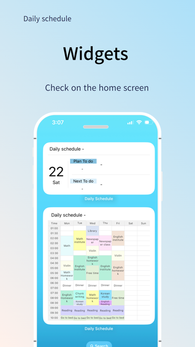 Daily Schedule -easy timetable Screenshot