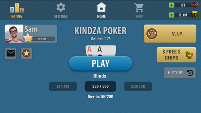 Kindza Poker - Texas Holdem Screenshot