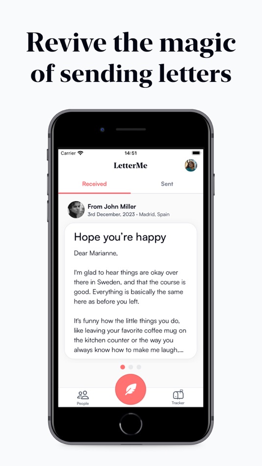 #1. LetterMe: Send Virtual Letters (iOS) Podle: Angel Perez