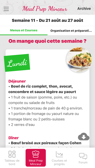Meal Prep Minceur Screenshot