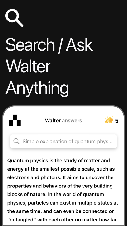#1. WalterAI: Search/Ask Anything (iOS) Podle: Walter Labs, Inc.