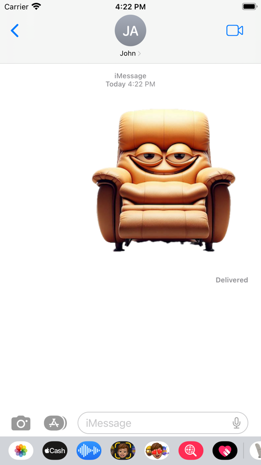 #4. Lazy Boy Stickers (iOS) By: Paul Scott