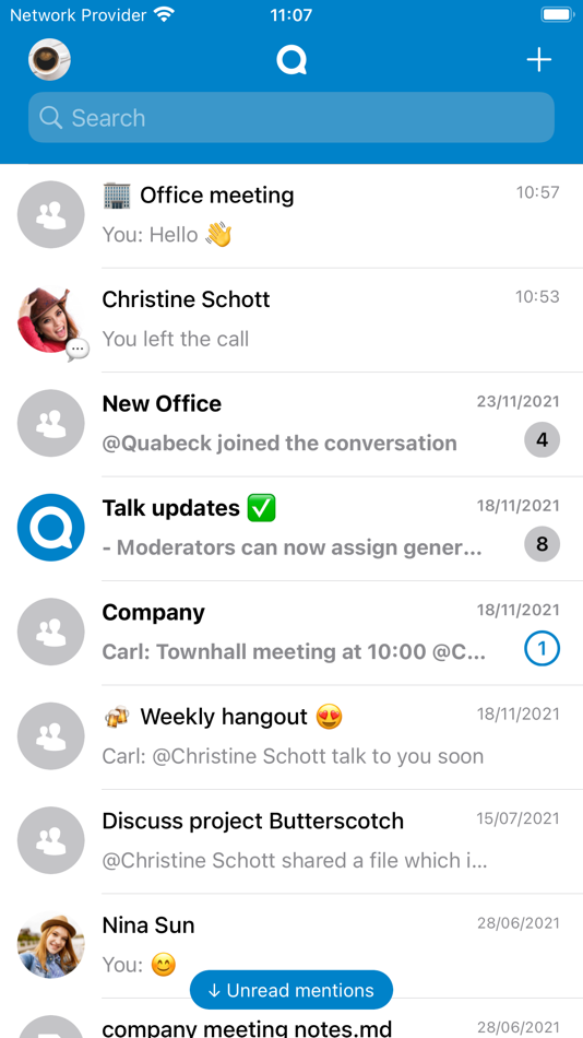 Nextcloud chat app