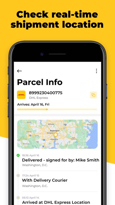 Ship07: Package Tracker App Screenshot