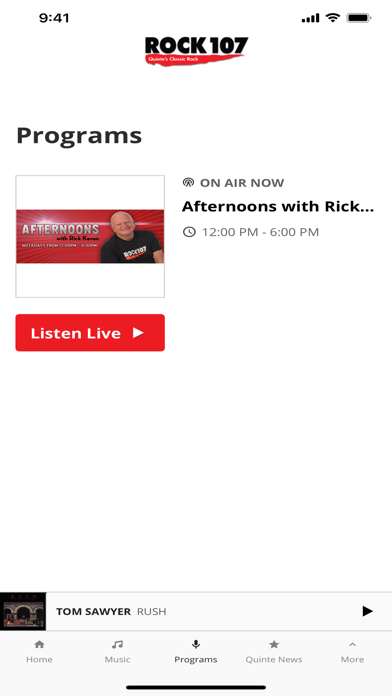 Rock 107 Screenshot