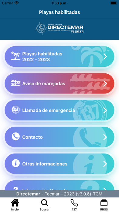 Playas Chile Screenshot