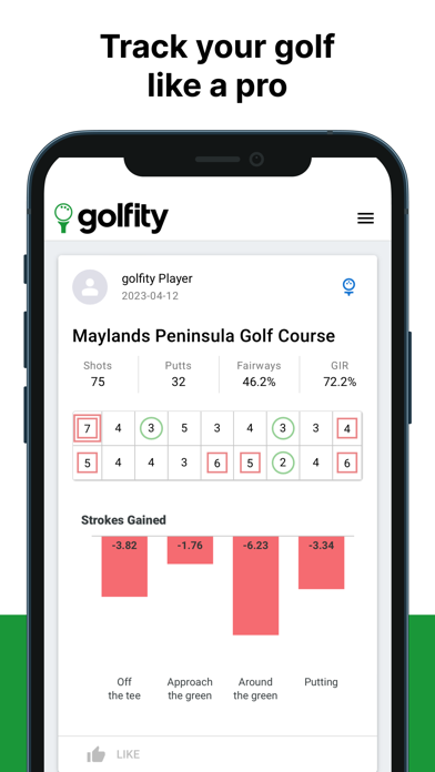 golfity: track golf scores Screenshot