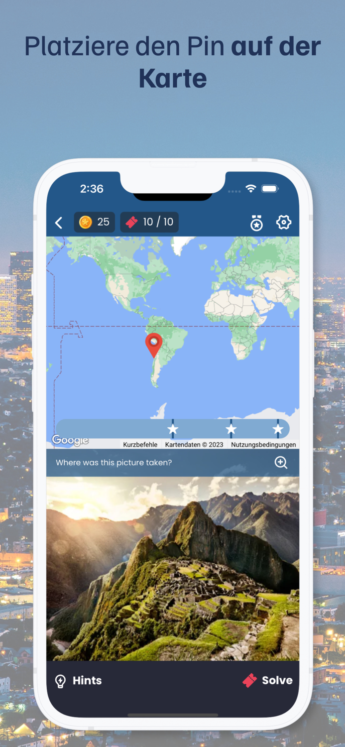 Geographie Quiz mit Bilder