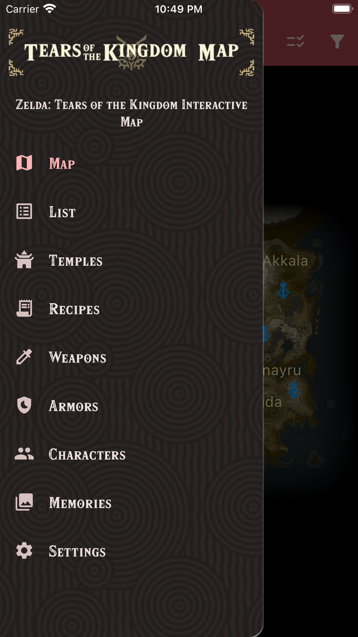 Tears Map