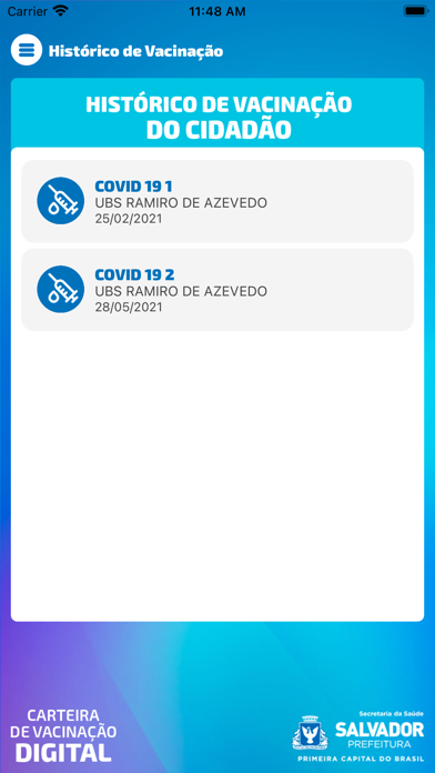 Carteira de Vacinação Digital Screenshot