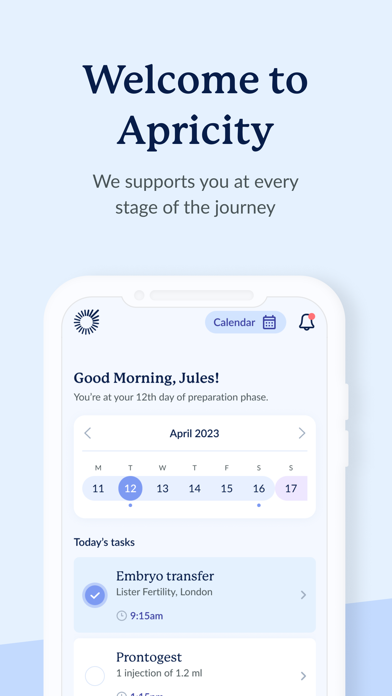 Screenshot #1 pour Apricity Fertility Companion