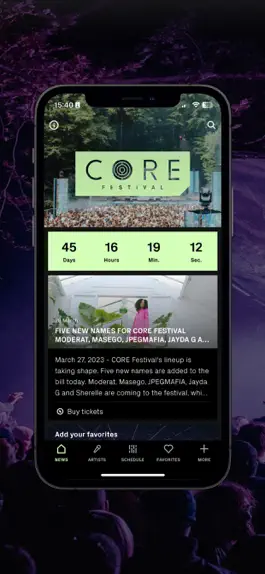 Game screenshot CORE Festival apk
