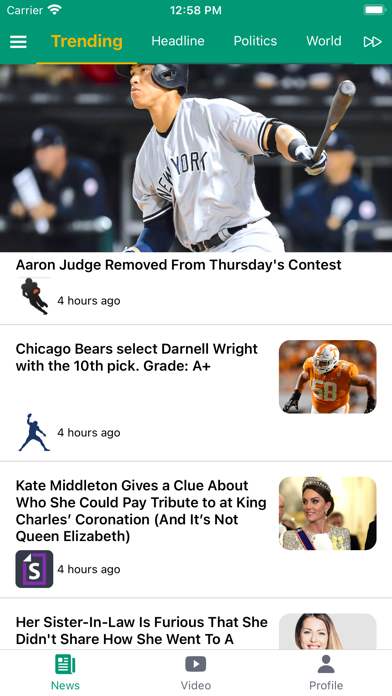 Trending News, Us Breaking Screenshot