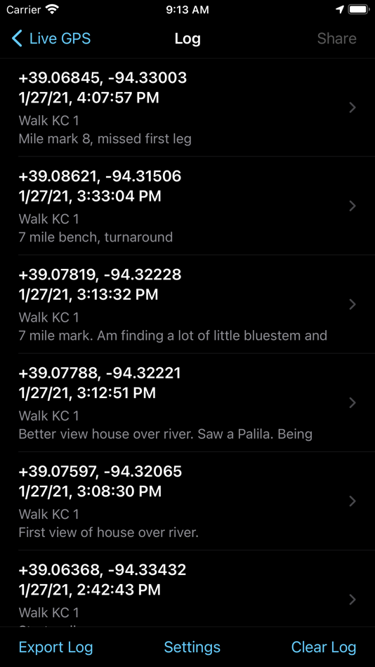 #2. Log GPS (iOS) Podle: Fairwinds Software