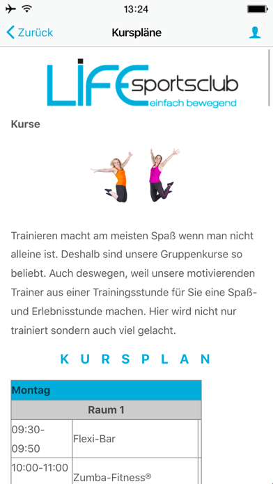 LIFE sportsclub Screenshot