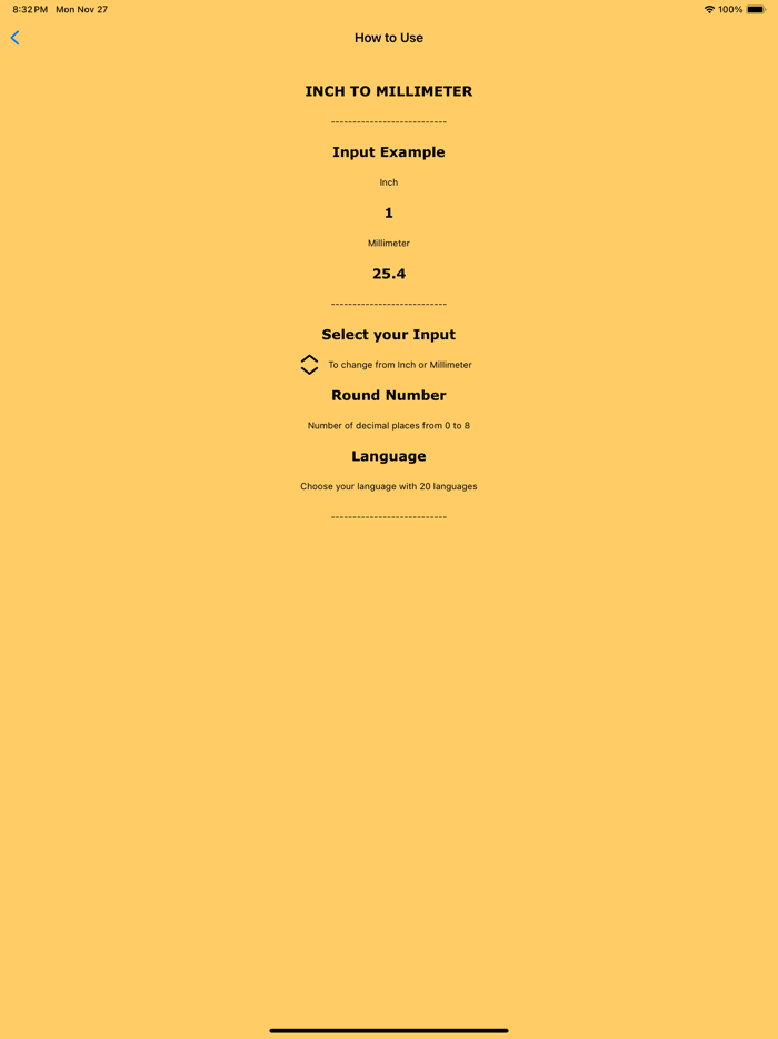 Inches and Millimeters