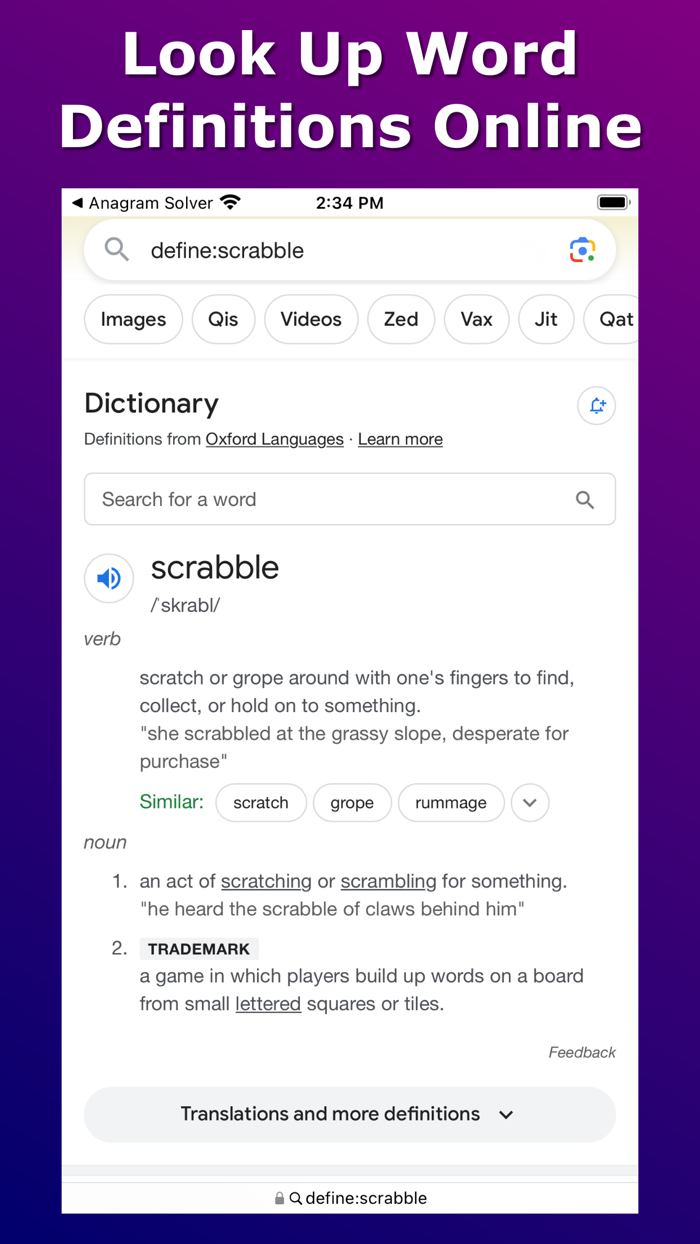 Anagram Solver - Crosswords
