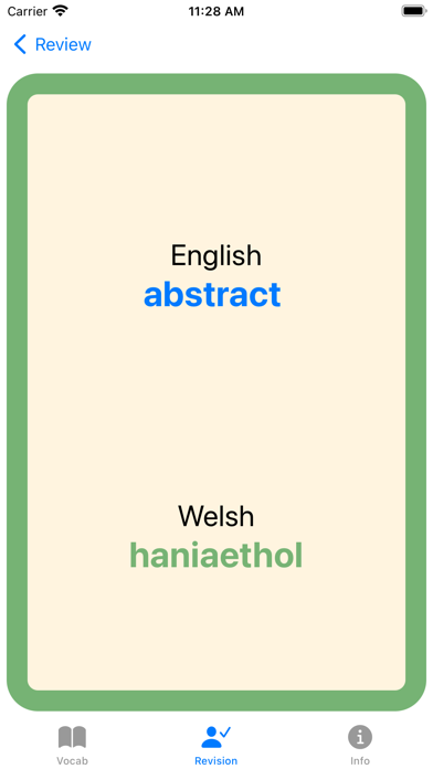 Welsh Vocab Screenshot