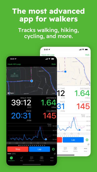 Walkmeter GPS Walking Stopwatch screenshot 1
