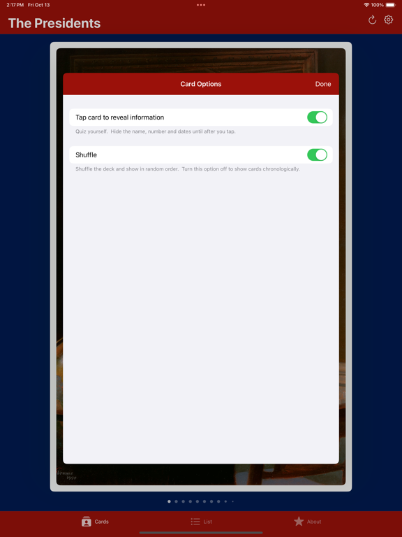 Screenshot #6 pour The Presidents - Flash Cards
