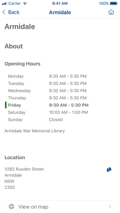 Armidale Regional Libraries Screenshot