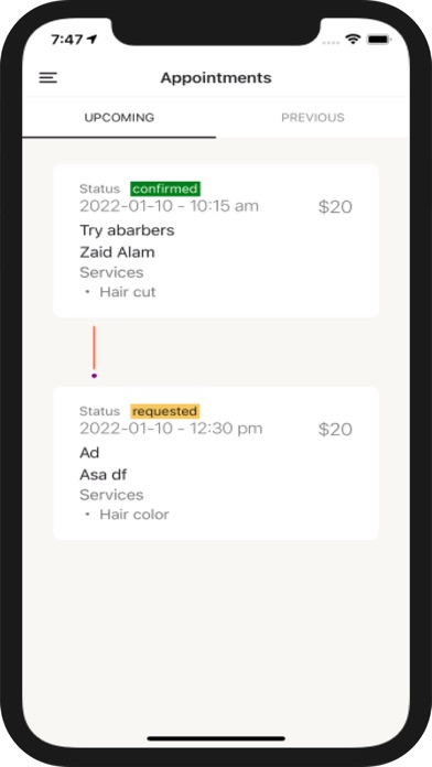 Comma - Find Barbers Screenshot