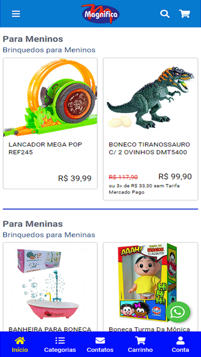 App Lojas Magnifica Screenshot