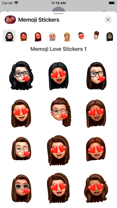 Screenshot #1 pour Memoji Stickers - Emoji