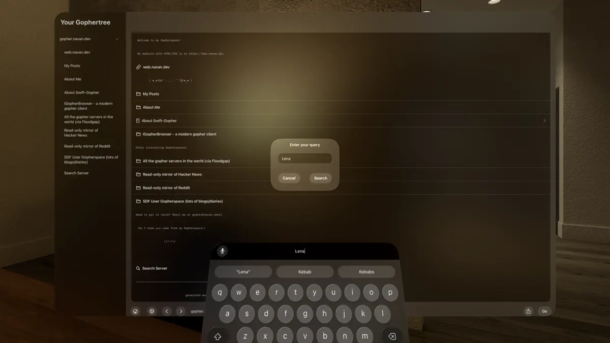 iGopherBrowser screenshot 2