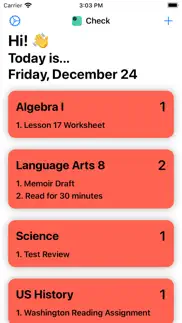 check: homework manager iphone screenshot 1