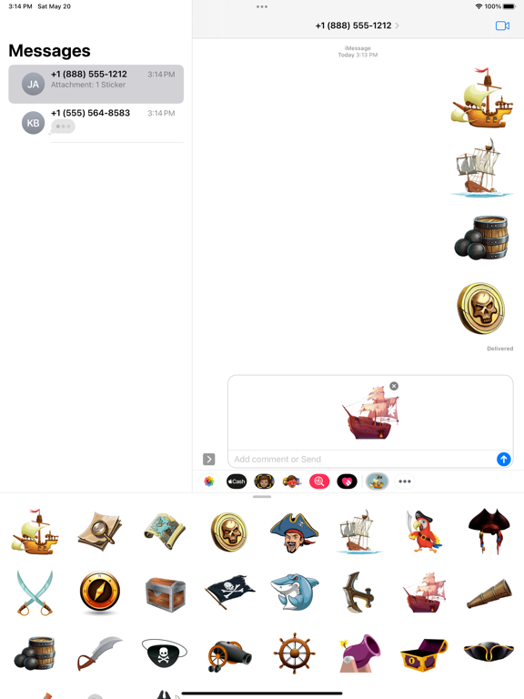 Screenshot #6 pour I am Pirate Stickers