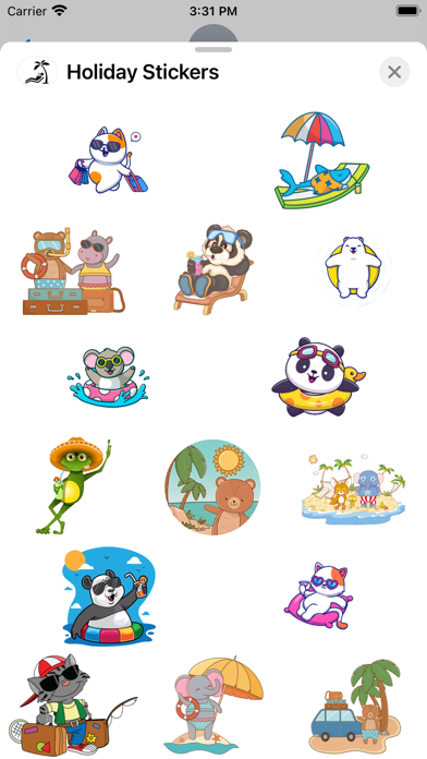 Screenshot #1 pour Holiday Stickers App