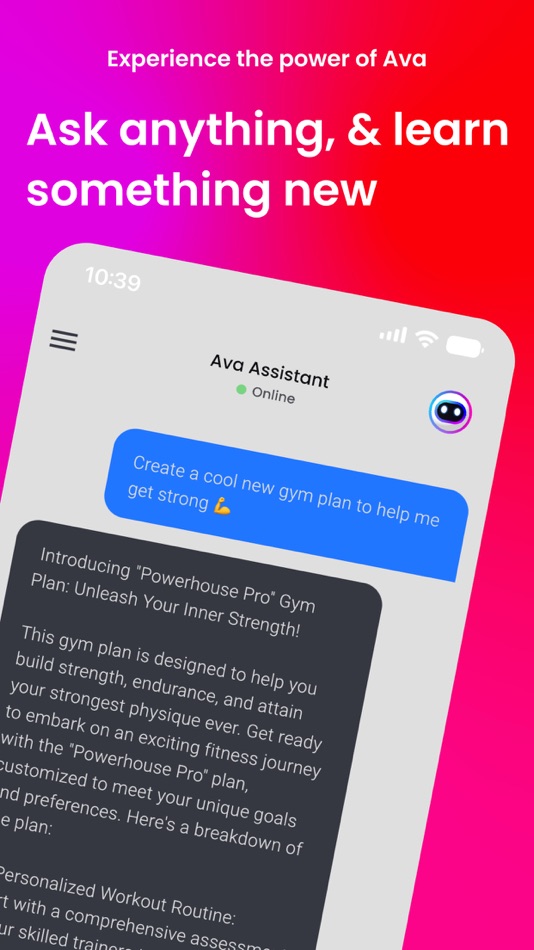 #2. Ava - Assistant & Chatbot (iOS) 由: You Love I PTY LTD