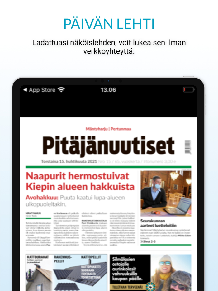 Pitäjänuutiset päivän lehti
