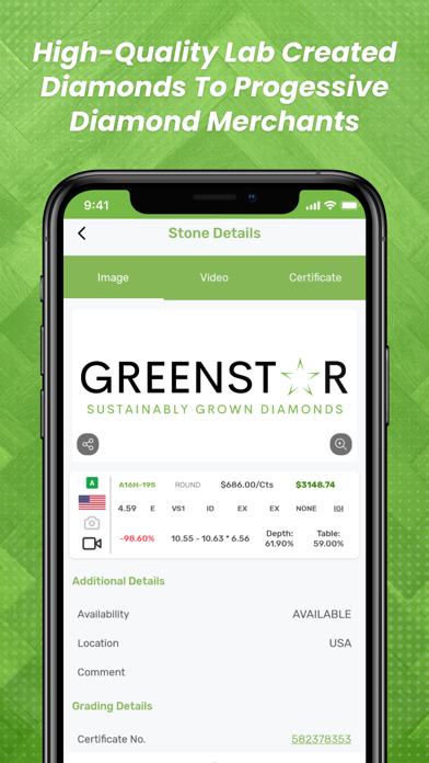 Greenstar Grown Diamonds Screenshot