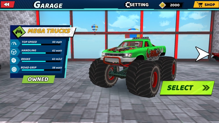 Monster Truck Stunt Race Games