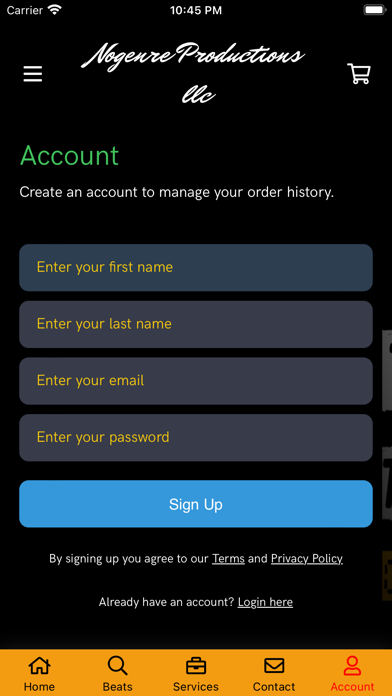 App screenshot