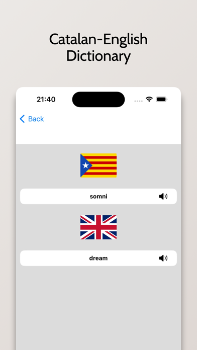 Catalan-English Dictionary Screenshot