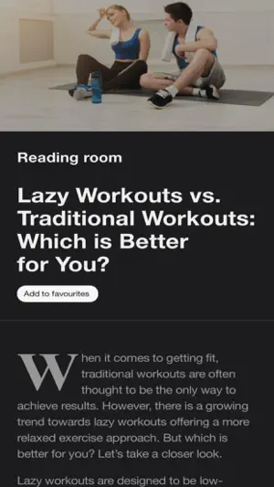 Lazy Fitness - Easy Workouts screenshot 3