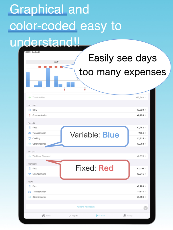 Money Tracker with Saving