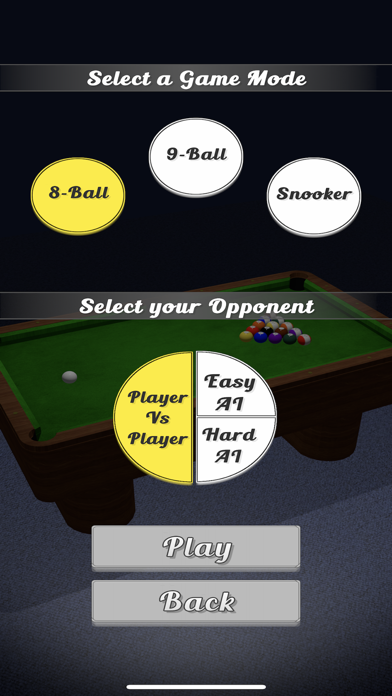 Pool Table Challenge Screenshot
