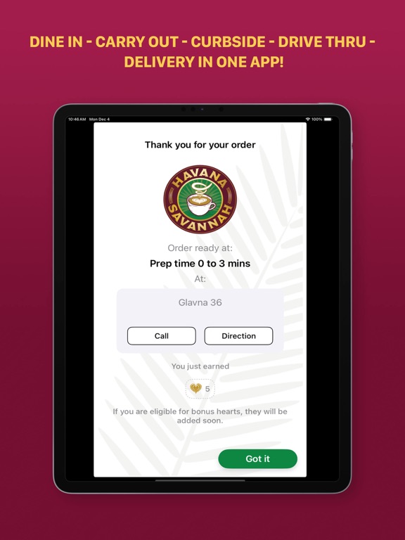 Havana Savannah iPad screenshot 2 - Food & Drink app