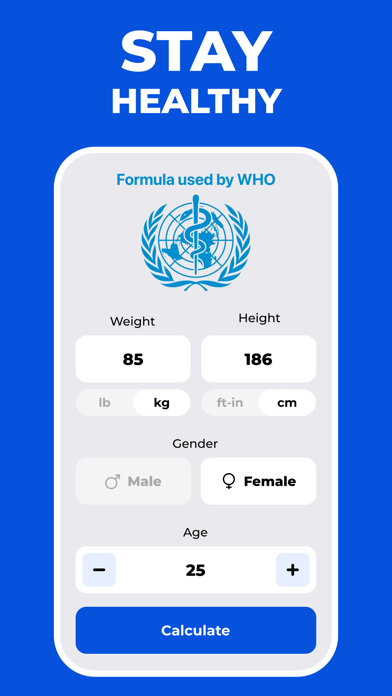 IMC+ BMI Calculator Screenshot