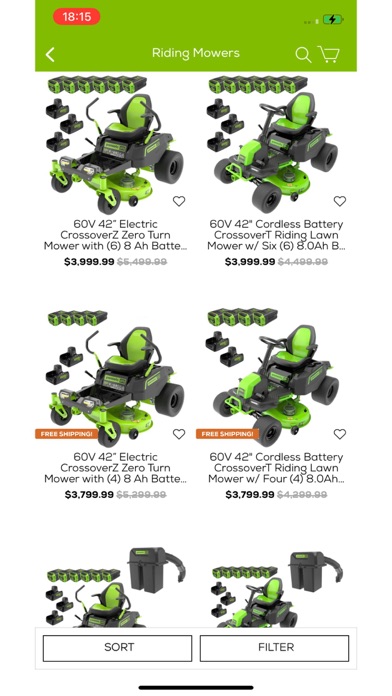 Greenworks Shopping Screenshot