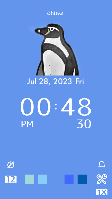 Cool Penguin Clock Screenshot